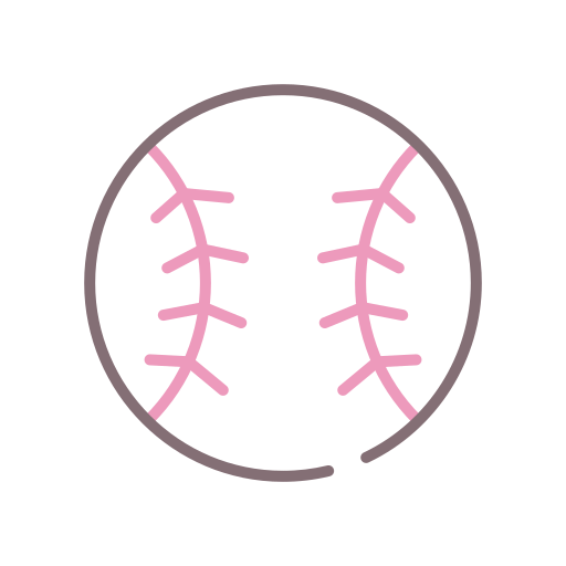 piłka baseballowa Flaticons Lineal Color ikona