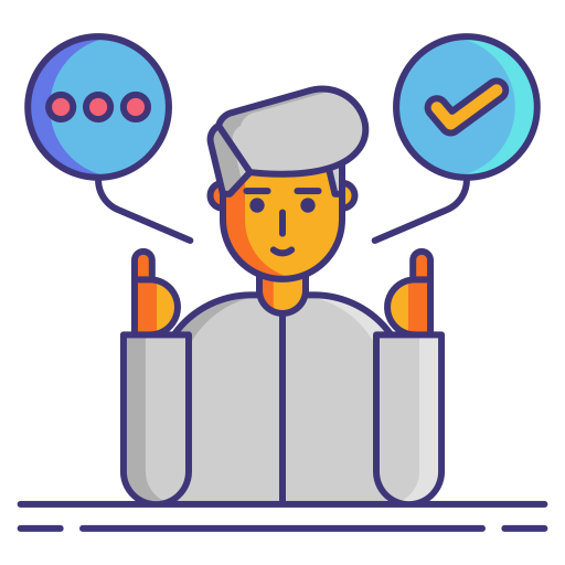 Customer review Flaticons Lineal Color icon