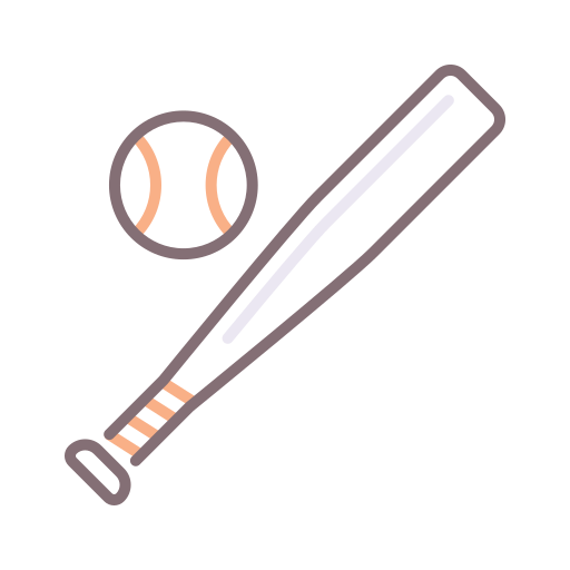 野球用バット Flaticons Lineal Color icon