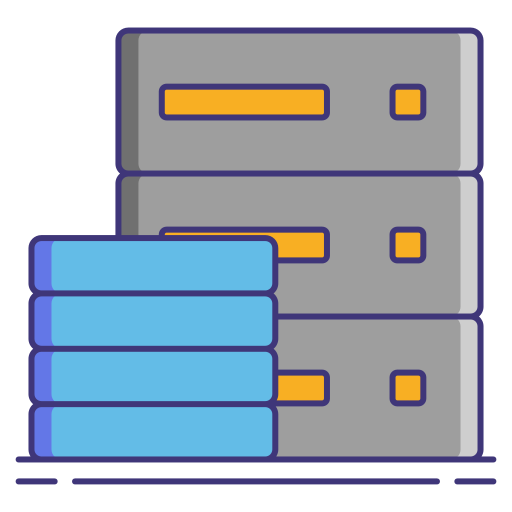 datenbank Flaticons Lineal Color icon