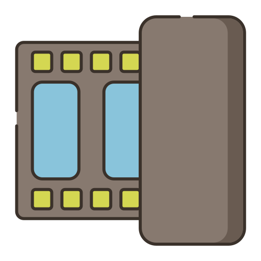 rolka filmu Flaticons Lineal Color ikona