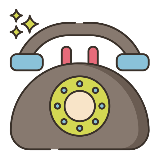 oude telefoon Flaticons Lineal Color icoon