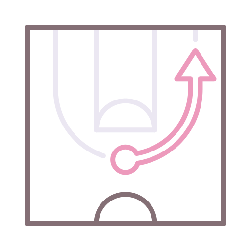 koszykówka Flaticons Lineal Color ikona