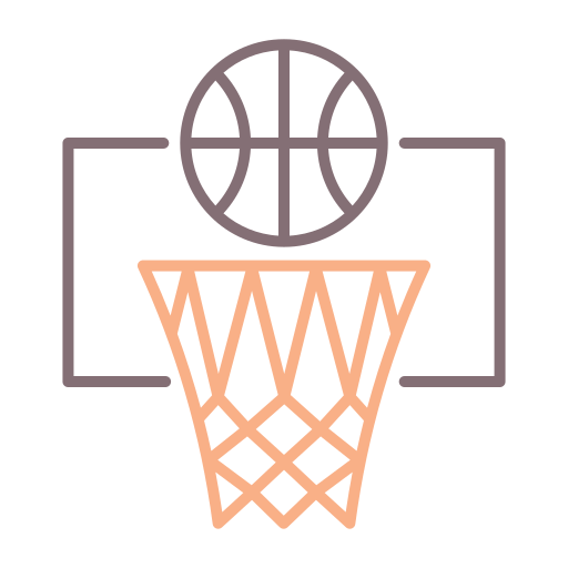 obręcz do koszykówki Flaticons Lineal Color ikona