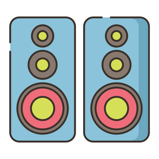 스피커 Flaticons Lineal Color icon
