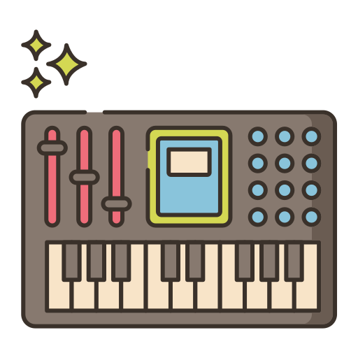 synthesizer Flaticons Lineal Color icoon