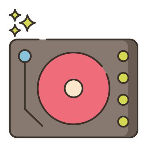 Turntable Flaticons Lineal Color icon