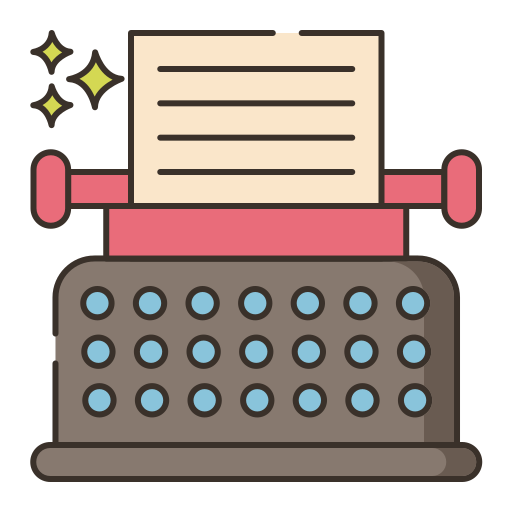 タイプライター Flaticons Lineal Color icon