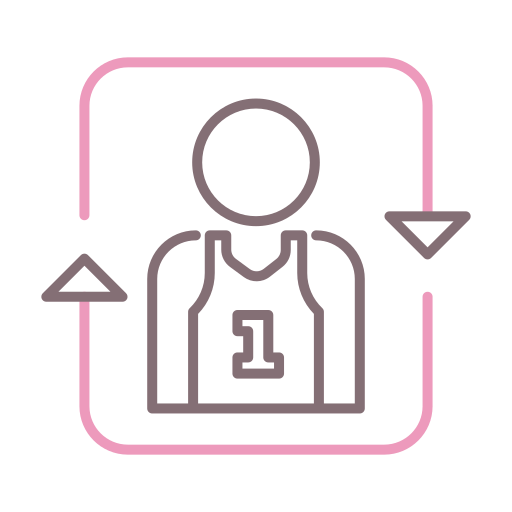 Basketball player Flaticons Lineal Color icon
