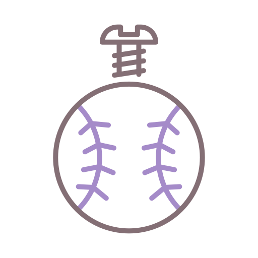 Бейсбольный мяч Flaticons Lineal Color иконка