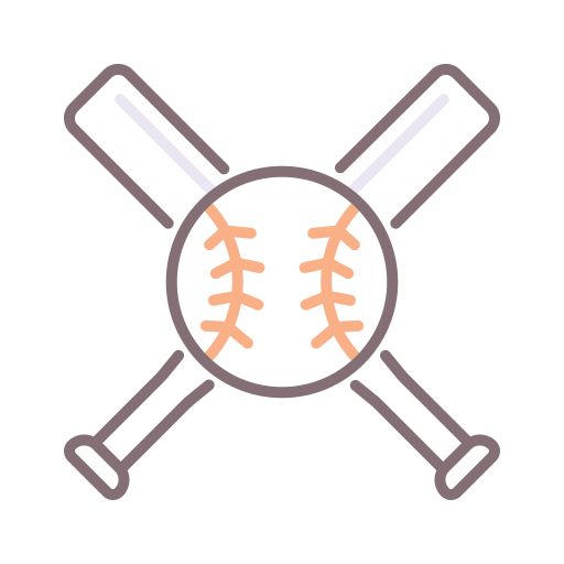 softball Flaticons Lineal Color ikona
