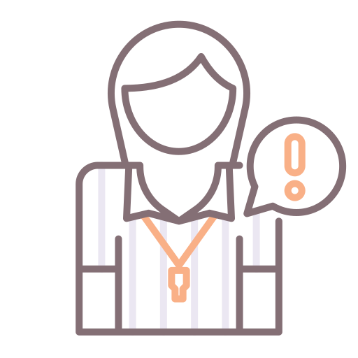 Referee Flaticons Lineal Color icon