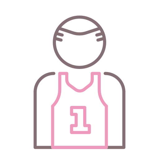 jugador de baloncesto Flaticons Lineal Color icono