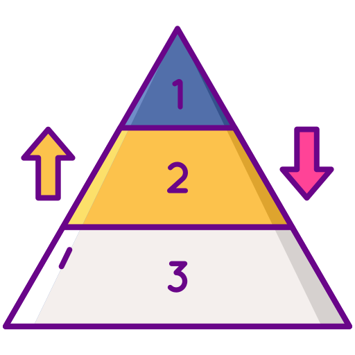 Пирамидальная диаграмма Flaticons Lineal Color иконка