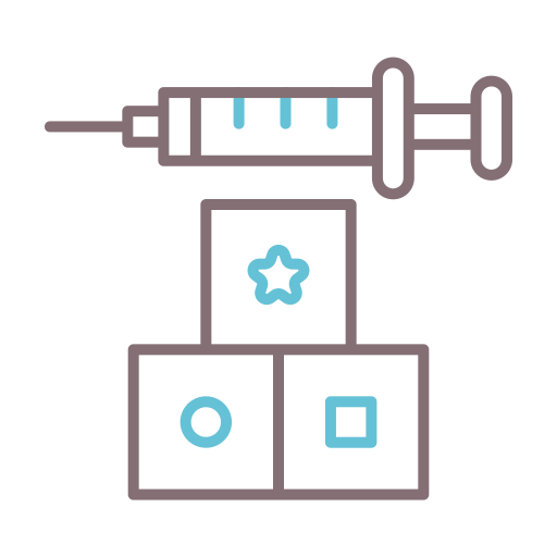 백신 Flaticons Lineal Color icon