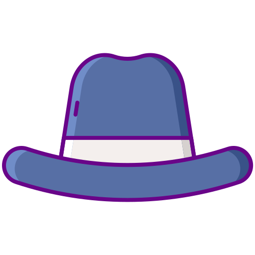 cappello da detective Flaticons Lineal Color icona