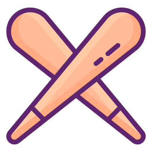 野球用バット Flaticons Lineal Color icon