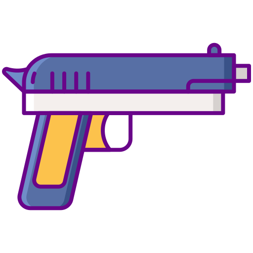 pistolet Flaticons Lineal Color ikona