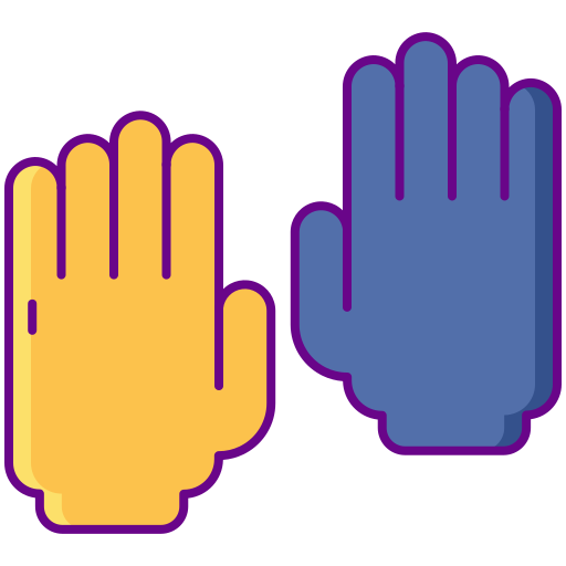impresión de mano Flaticons Lineal Color icono