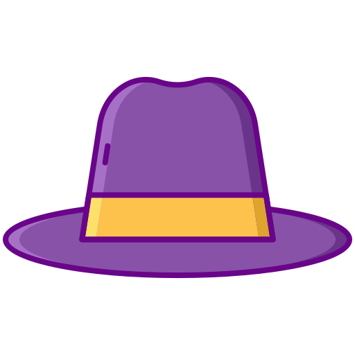 Fedora hat Flaticons Lineal Color icon