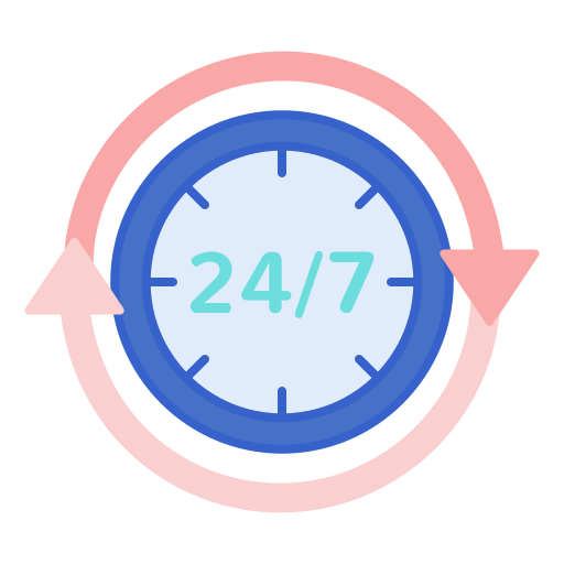 24時間 Flaticons Lineal Color icon