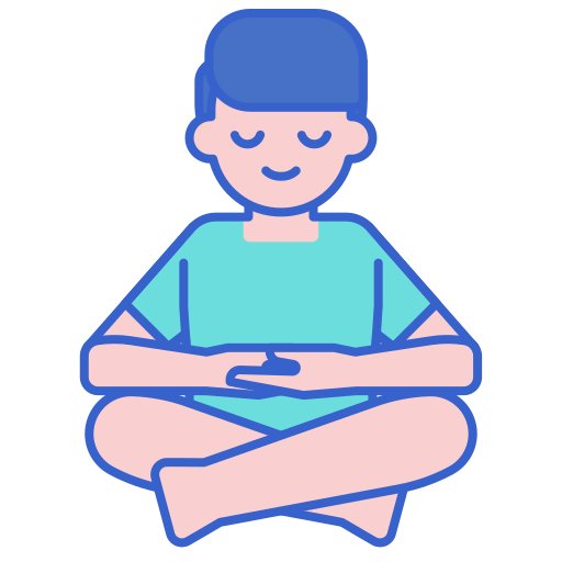 Meditate Flaticons Lineal Color icon