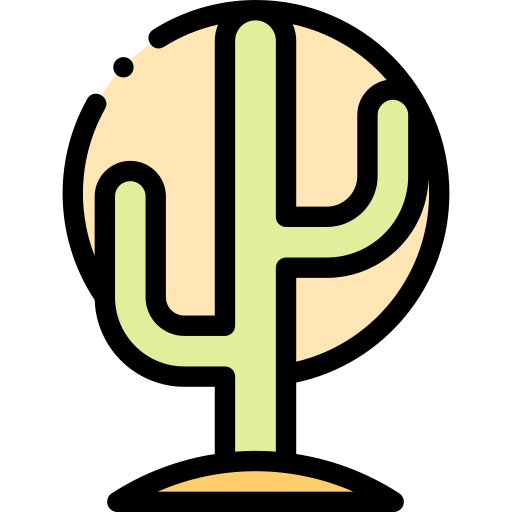cactus Detailed Rounded Lineal color icona