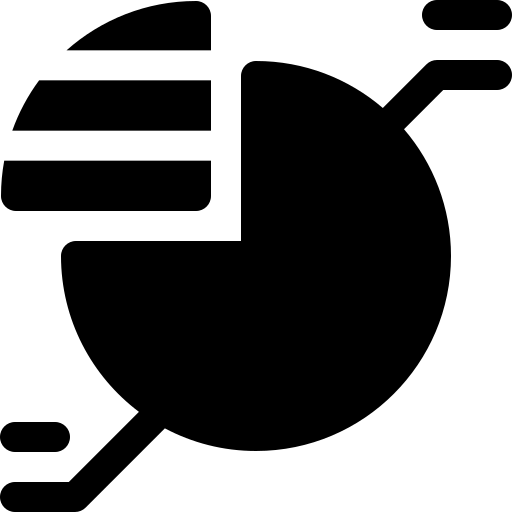 diagramme circulaire Basic Rounded Filled Icône