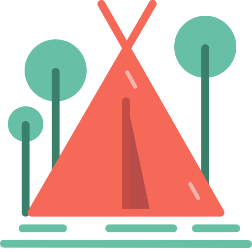 Camping tent Mangsaabguru Flat icon