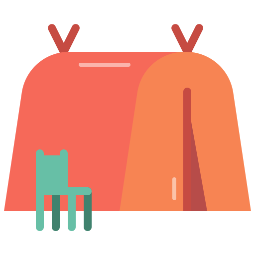 キャンプのテント Mangsaabguru Flat icon