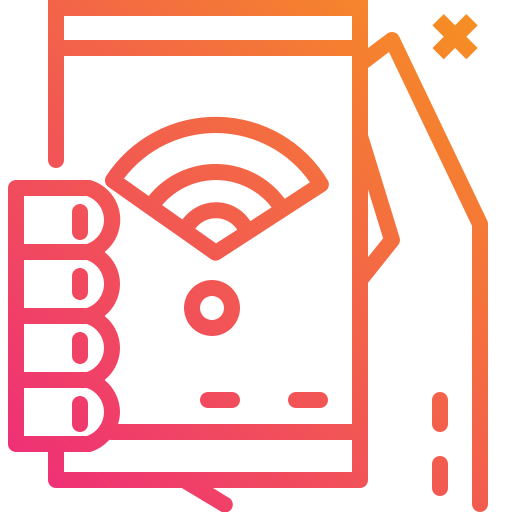 conexión a internet Mangsaabguru Lineal Gradient icono