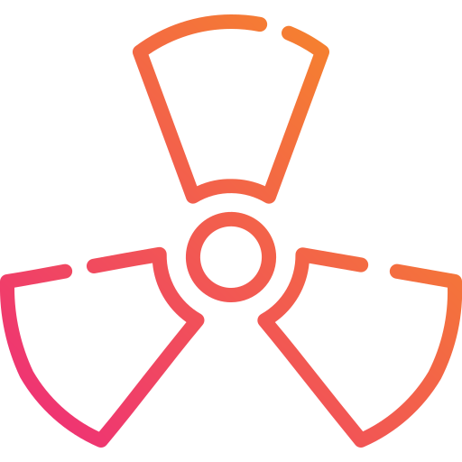 la energía nuclear Mangsaabguru Lineal Gradient icono
