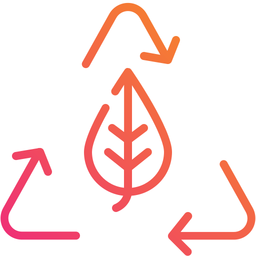 teken recyclen Mangsaabguru Lineal Gradient icoon