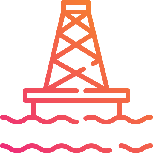 Нефтяная вышка Mangsaabguru Lineal Gradient иконка