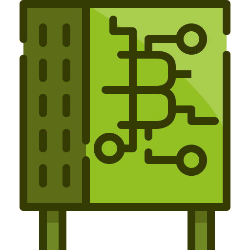 minería bitcoin Mangsaabguru Lineal Color icono