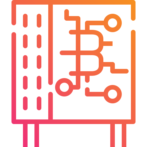 estrazione di bitcoin Mangsaabguru Lineal Gradient icona