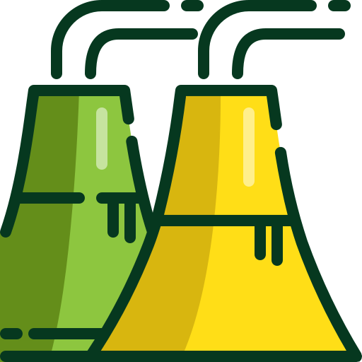 Атомная Электростанция Mangsaabguru Lineal Color иконка