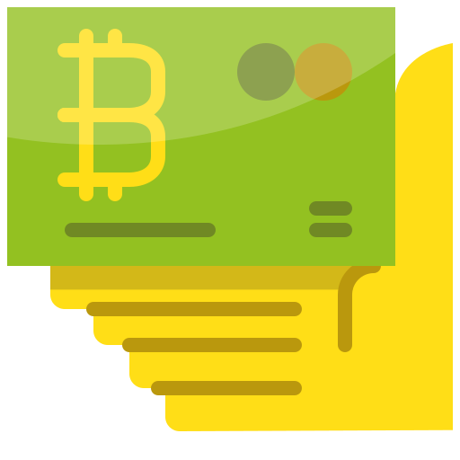 bitcoin akzeptiert Mangsaabguru Flat icon