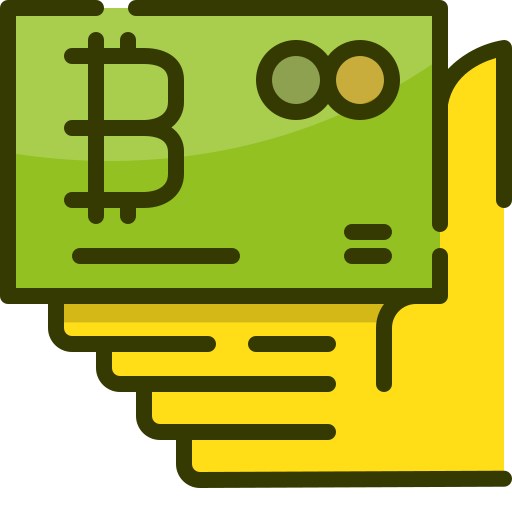 Bitcoin accepted Mangsaabguru Lineal Color icon