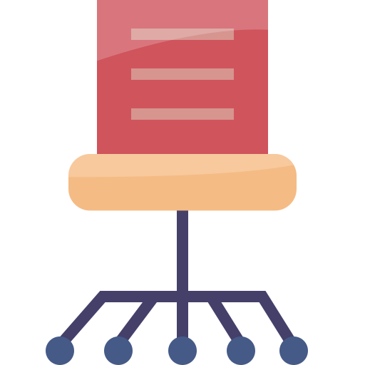 Office chair Mangsaabguru Flat icon