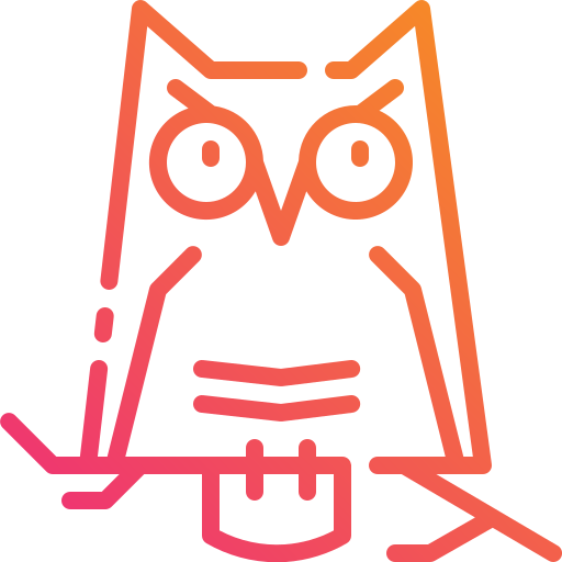Owl Mangsaabguru Lineal Gradient icon