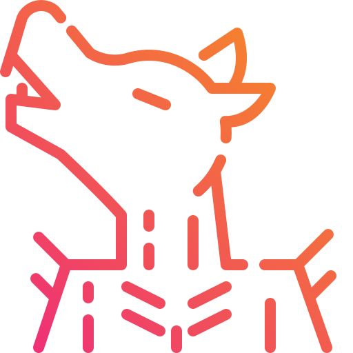 늑대 인간 Mangsaabguru Lineal Gradient icon