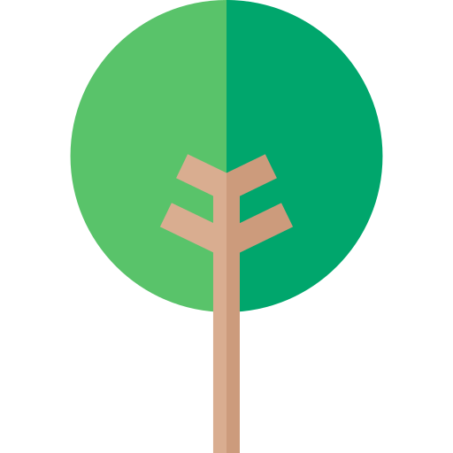 Cocoa tree Basic Straight Flat icon