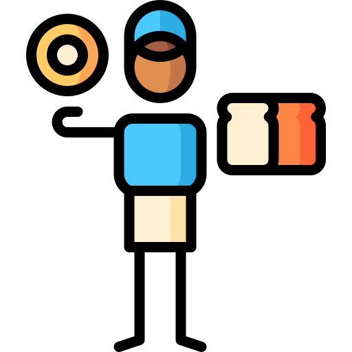 Żywność Puppet Characters Lineal Color ikona