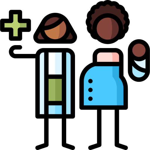 Family Puppet Characters Lineal Color icon