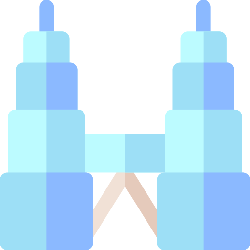 torre gemela petronas Basic Rounded Flat icono