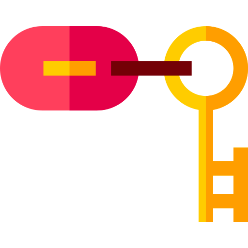 Room key Basic Straight Flat icon