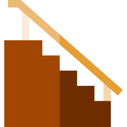 Staircase Basic Straight Flat icon
