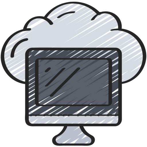 cloud computing Juicy Fish Sketchy Icône