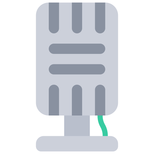Microphone Juicy Fish Flat icon